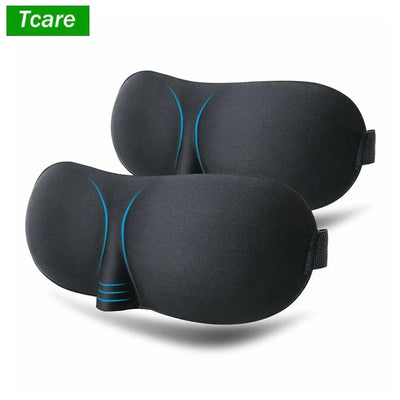 Tcare 2PC 3D Sleeping Eye Mask Travel Rest Aid Eye Mask Cover Patch Paded Soft Sleeping Mask Blindfold Eye Relax Massager Beauty Be Natural Suplements