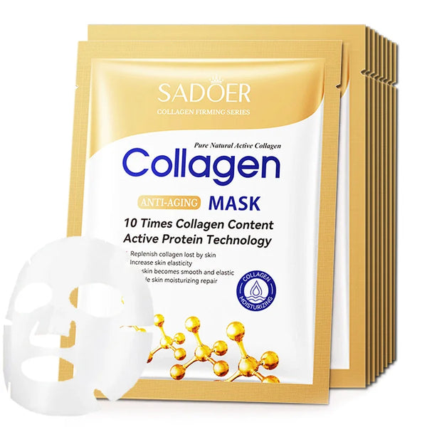 10pcs Collagen Face Mask Anti-aging